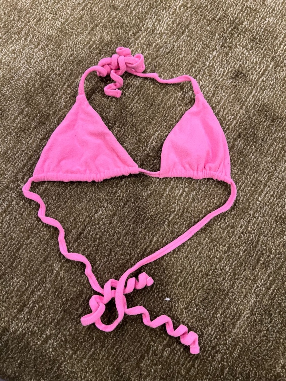 Frankie's Bikinis Hot Pink Triangle Bikini Top